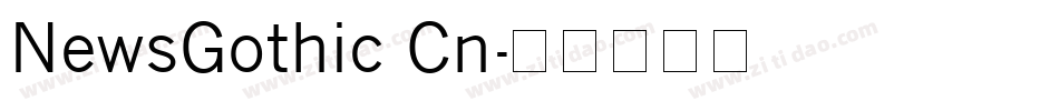 NewsGothic Cn字体转换
